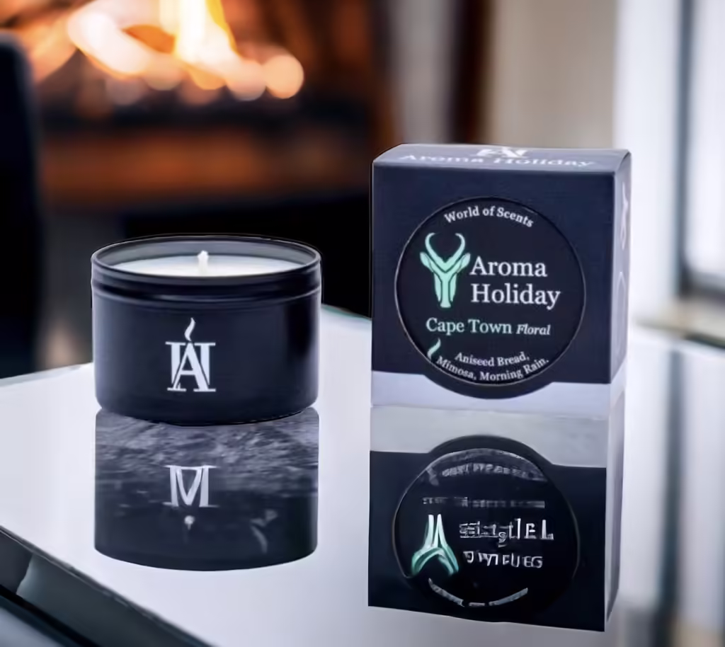 Cape Town Aroma Candle Tin by AromaHoliday Travel Retail Gifts